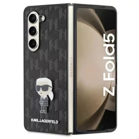   Karl Lagerfeld Saffiano Monogram Ikonik Pin tok Samsung Galaxy Z Fold 5 - fekete