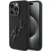  iPhone 15 Pro fekete Karl Lagerfeld Silicone Karl Script tok