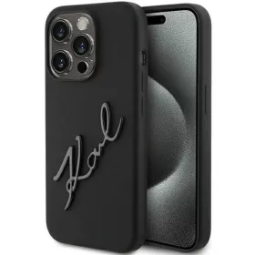   iPhone 15 Pro fekete Karl Lagerfeld Silicone Karl Script tok