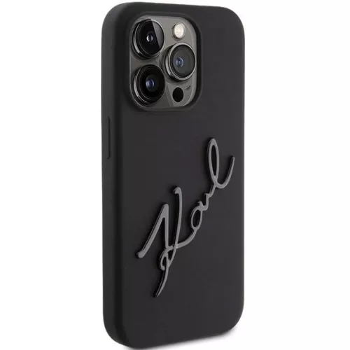  iPhone 15 Pro fekete Karl Lagerfeld Silicone Karl Script tok-3666339168179 4 kép