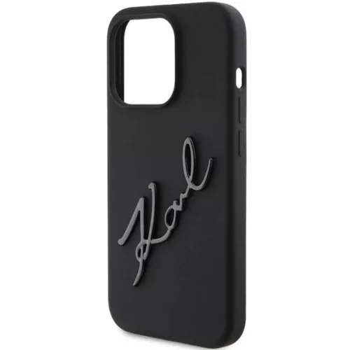  iPhone 15 Pro fekete Karl Lagerfeld Silicone Karl Script tok-3666339168179 6 kép
