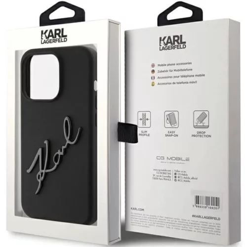  iPhone 15 Pro fekete Karl Lagerfeld Silicone Karl Script tok-3666339168179 8 kép