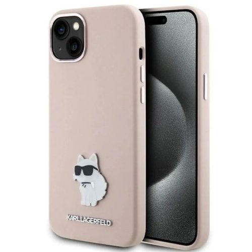 Karl Lagerfeld Szilikon Choupette Metal Pin tok iPhone 15 Plus / 14 Pl-3666339166243 1 kép