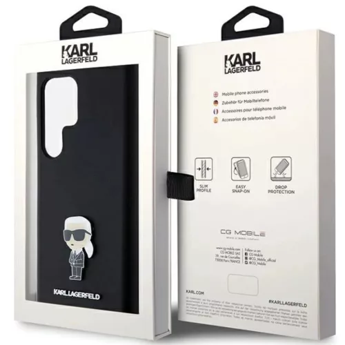 Karl Lagerfeld Silicone Ikonik Metal Pin tok Samsung Galaxy S23 Ultra -3666339242282 8 kép
