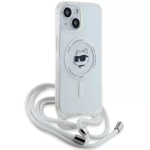  iPhone 13 átlátszó Karl Lagerfeld IML Choupette fej & zsinór MagS-3666339287054 3 kép