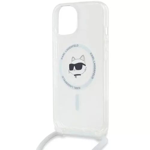  iPhone 13 átlátszó Karl Lagerfeld IML Choupette fej & zsinór MagS-3666339287054 5 kép