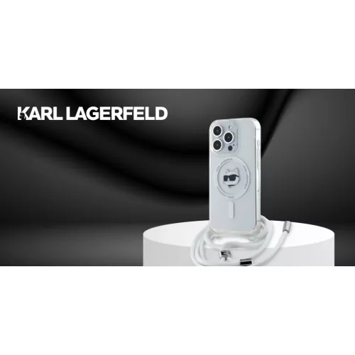  iPhone 13 átlátszó Karl Lagerfeld IML Choupette fej & zsinór MagS-3666339287054 8 kép
