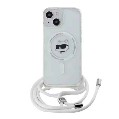  iPhone 13 átlátszó Karl Lagerfeld IML Choupette fej & zsinór MagS-3666339287054 9 kép