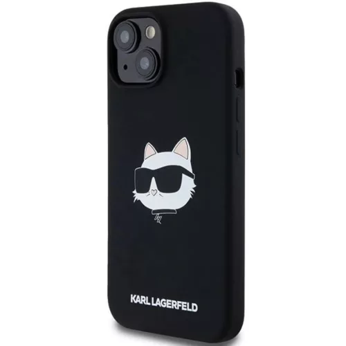  iPhone 15 Plus / 14 Plus Fekete Karl Lagerfeld Szilikon Choupette Fej-3666339257279 2 kép