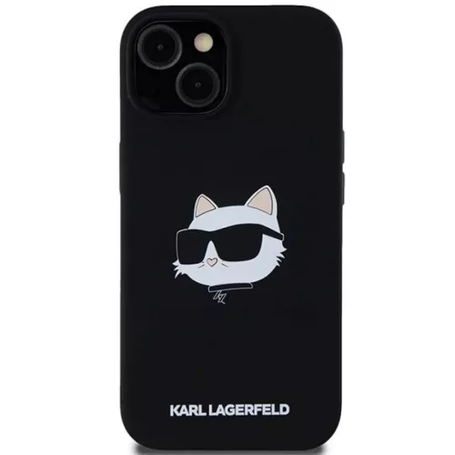  iPhone 15 Plus / 14 Plus Fekete Karl Lagerfeld Szilikon Choupette Fej-3666339257279 3 kép