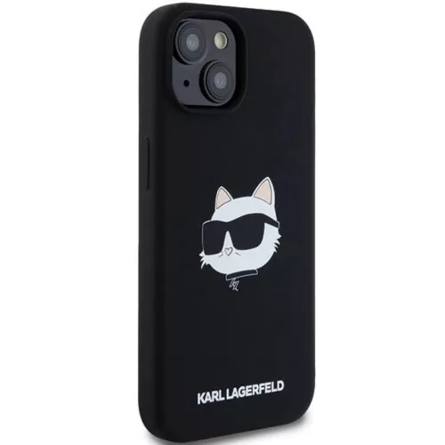  iPhone 15 Plus / 14 Plus Fekete Karl Lagerfeld Szilikon Choupette Fej-3666339257279 4 kép