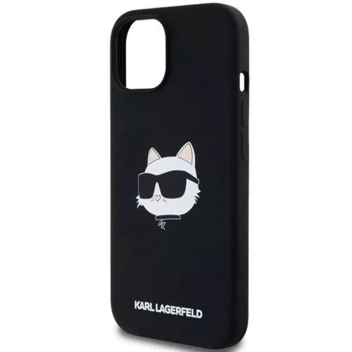  iPhone 15 Plus / 14 Plus Fekete Karl Lagerfeld Szilikon Choupette Fej-3666339257279 6 kép