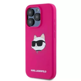  iPhone 15 Pro rózsaszínű Karl Lagerfeld Szilikon Choupette Fej Mag-3666339257422 2 kép