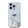 Karl Lagerfeld Liquid Glitter Choupette Head MagSafe tok iPhone 14 Pro-3666339285708 3 kép