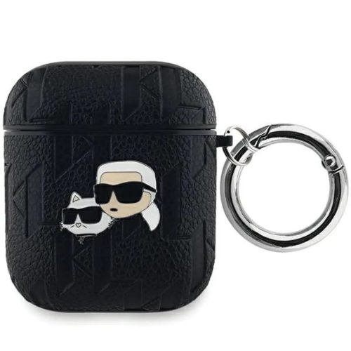 Karl Lagerfeld Monogram Karl & Choupette Fej tok AirPods 1/2 - fekete-3666339283551 1 kép