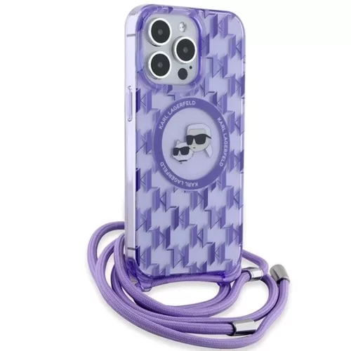  iPhone 15 Pro Max Lila Karl Lagerfeld IML Crossbody Monogram Karl & C-3666339286736 3 kép
