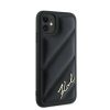 Karl Lagerfeld Diagonal Quilted Script tok iPhone 11 - fekete-3666339252120 4 kép