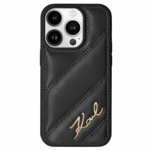 Karl Lagerfeld Diagonal Quilted Script tok iPhone 13 Pro Max - fekete-3666339252175 1 kép