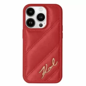    iPhone 15 / 14 / 13 Piros Karl Lagerfeld Diagonal Quilted Script tok