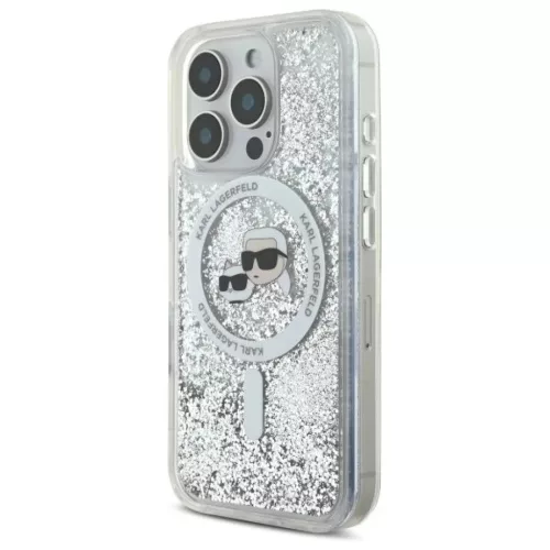  iPhone 16 Pro Max Átlátszó Karl Lagerfeld Liquid Glitter Karl & Ch-3666339319151 2 kép