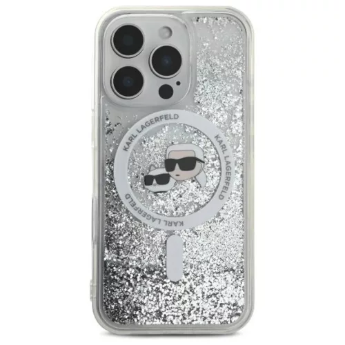  iPhone 16 Pro Max Átlátszó Karl Lagerfeld Liquid Glitter Karl & Ch-3666339319151 3 kép
