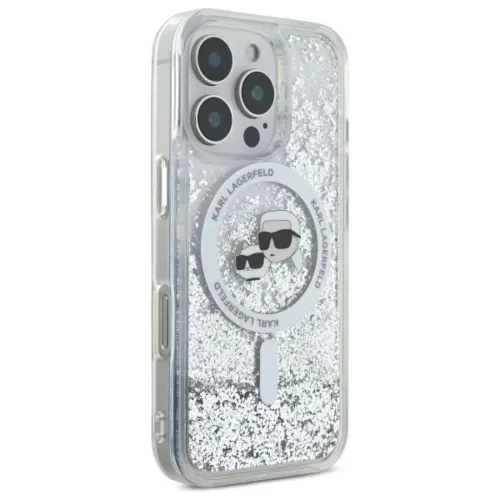  iPhone 16 Pro Max Átlátszó Karl Lagerfeld Liquid Glitter Karl & Ch-3666339319151 4 kép