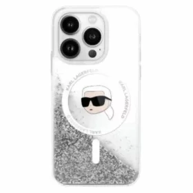    iPhone 16 Pro Átlátszó Karl Lagerfeld Liquid Glitter Karl Head Magsafe tok