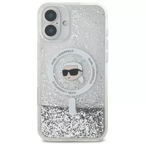  Apple iPhone 16 6.1" átlátszó Karl Lagerfeld KLHMP16SLGKISGH Liqui-3666339319168 3 kép
