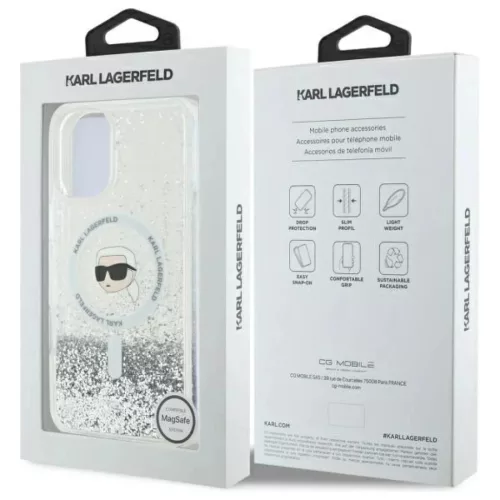  Apple iPhone 16 6.1" átlátszó Karl Lagerfeld KLHMP16SLGKISGH Liqui-3666339319168 8 kép
