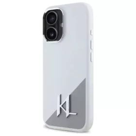  iPhone 16 6.1" fehér Karl Lagerfeld KLHMP16SSCMKMPCH kemény tok Sil-3666339318000 2 kép