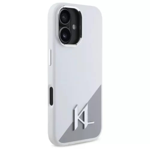  iPhone 16 6.1" fehér Karl Lagerfeld KLHMP16SSCMKMPCH kemény tok Sil-3666339318000 4 kép