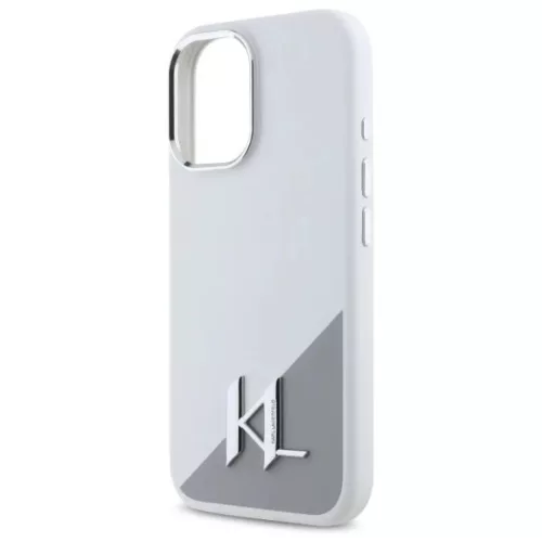  iPhone 16 6.1" fehér Karl Lagerfeld KLHMP16SSCMKMPCH kemény tok Sil-3666339318000 6 kép