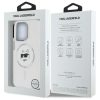 Karl Lagerfeld IML Metal Choupette Head MagSafe tok iPhone 13 - fehér-3666339284121 7 kép