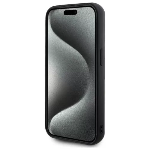  iPhone 15 Pro Max Karl Lagerfeld 3D Rubber Signature tok - fekete-3666339257576 5 kép