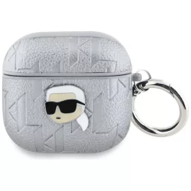 Karl Lagerfeld Monogram Karl Head tok AirPods 4/5 - ezüst