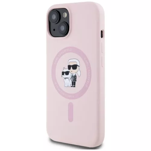  iPhone 15 Plus Pink Karl Lagerfeld Szilikon Karl&Choupette MagSafe to-3666339254476 2 kép