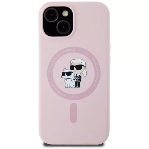  iPhone 15 Plus Pink Karl Lagerfeld Szilikon Karl&Choupette MagSafe to-3666339254476 3 kép