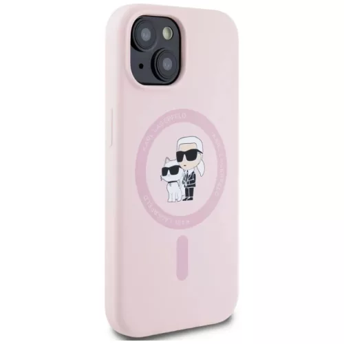  iPhone 15 Plus Pink Karl Lagerfeld Szilikon Karl&Choupette MagSafe to-3666339254476 4 kép