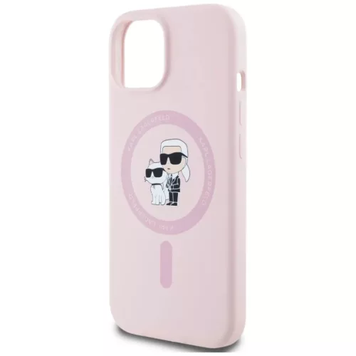  iPhone 15 Plus Pink Karl Lagerfeld Szilikon Karl&Choupette MagSafe to-3666339254476 6 kép