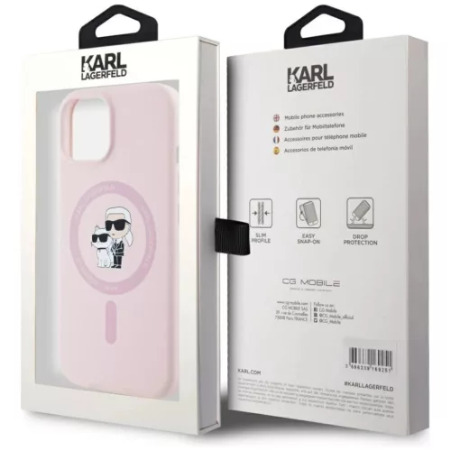  iPhone 15 Plus Pink Karl Lagerfeld Szilikon Karl&Choupette MagSafe to-3666339254476 8 kép