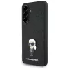 Karl Lagerfeld Fixált Csillámos Ikonik Logó Fém Kitűzős Tok Samsung Galaxy A56 - Fekete