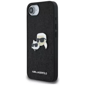  iPhone 16e Fekete Karl Lagerfeld Fixed Glitter Karl&Choupette Heads M-3666339453664 2 kép