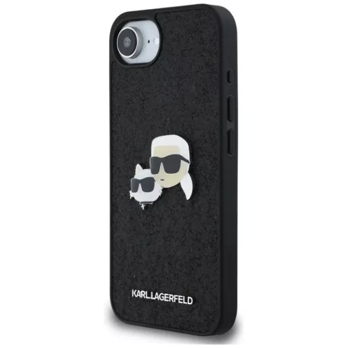  iPhone 16e Fekete Karl Lagerfeld Fixed Glitter Karl&Choupette Heads M-3666339453664 2 kép