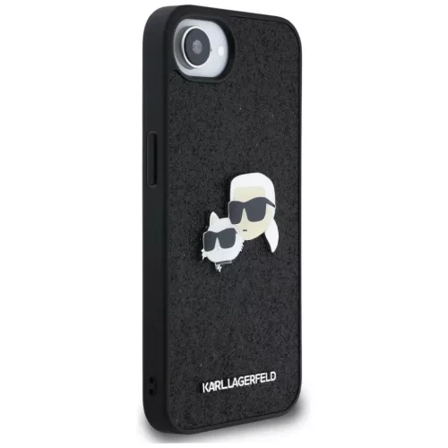  iPhone 16e Fekete Karl Lagerfeld Fixed Glitter Karl&Choupette Heads M-3666339453664 4 kép