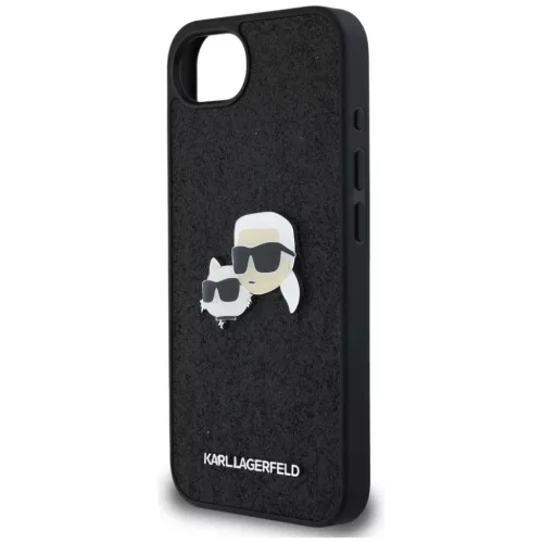  iPhone 16e Fekete Karl Lagerfeld Fixed Glitter Karl&Choupette Heads M-3666339453664 6 kép