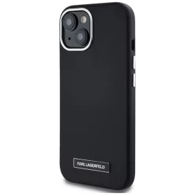  iPhone 15 Fekete Karl Lagerfeld FW Metal Plate MagSafe tok-3666339254889 2 kép