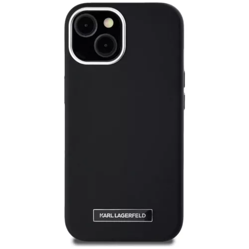  iPhone 15 Fekete Karl Lagerfeld FW Metal Plate MagSafe tok-3666339254889 3 kép