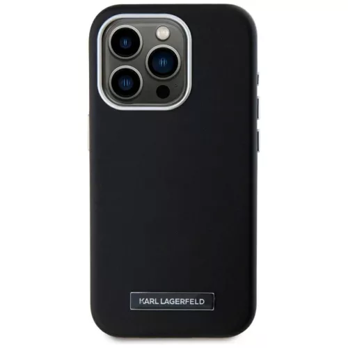  iPhone 15 Pro Fekete Karl Lagerfeld FW Metal Plate MagSafe tok-3666339254902 3 kép