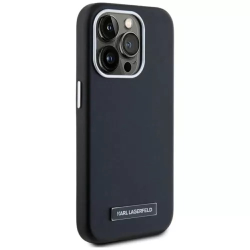  iPhone 15 Pro Fekete Karl Lagerfeld FW Metal Plate MagSafe tok-3666339254902 4 kép