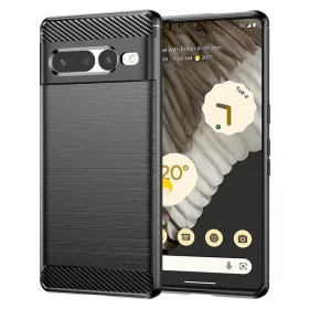    Techsuit - Carbon Szilikon - Google Pixel 7 Pro - Fekete tok
